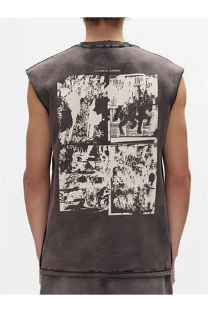 Canotta Gothic in cotone PURPLE BRAND | P103TBSP226BLACK